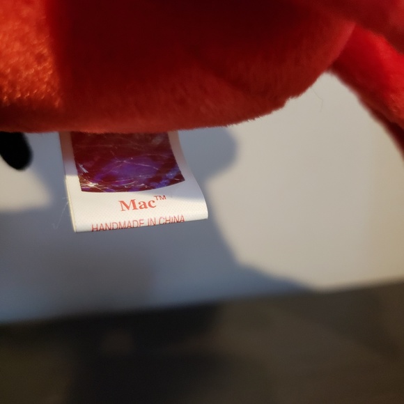 EXTREMELY rare Beanie With Tag Errors  Ty Mac Beanie Babies 1998 RARE With Tag Errors